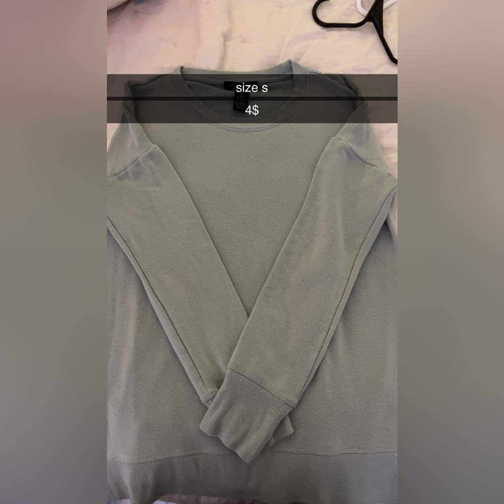 light blue sweatshirt